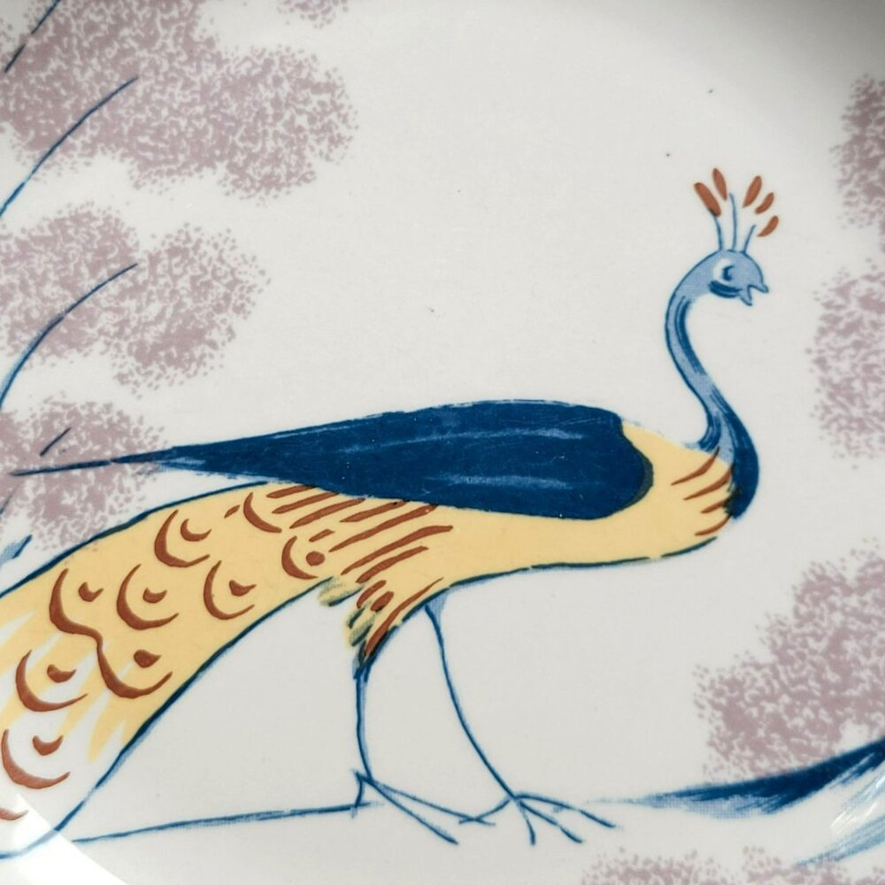 Vintage Homer Laughlin Chownings Tavern Dinner Plate Peacock Restaurant Ware USA - Picture 2 of 12